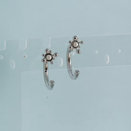 2022 卸売新しいジュエリーバロックビッグパールロングドロップ淡水パール合金イヤリング