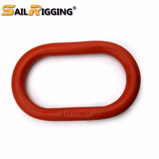 赤塗装溶接レス合金鋼ドロップ鍛造チェーンマスターリング